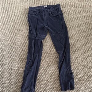 Faherty Men's Corduroy Pants in Navy Blue